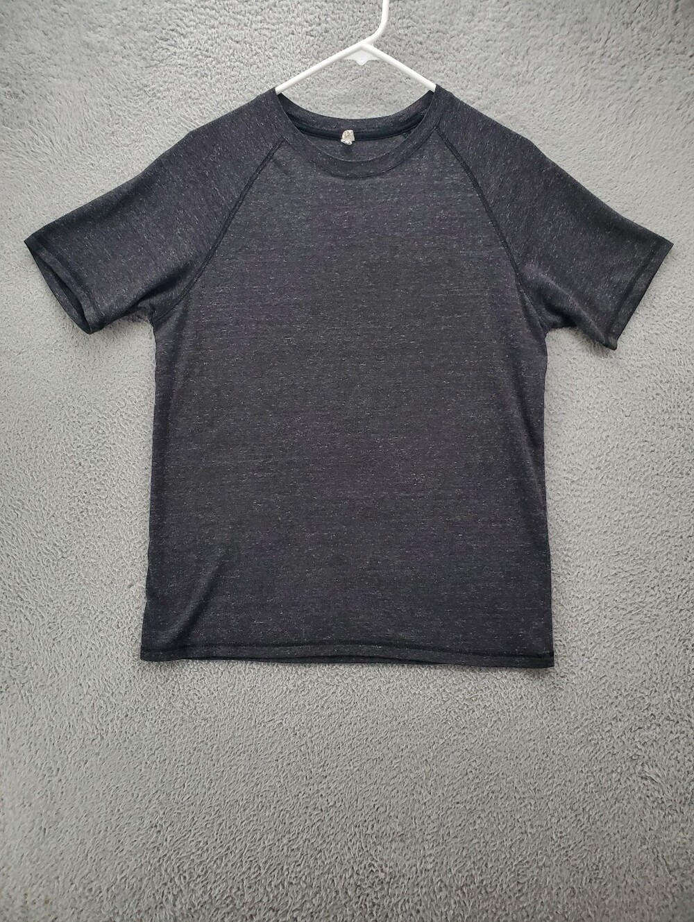 Alo Yoga T Shirt Mens Medium Heathered Charcoal Gray Raglan Performance